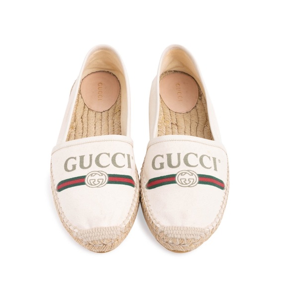 GUCCI Logo Canvas Espadrilles - Picture 3 of 8
